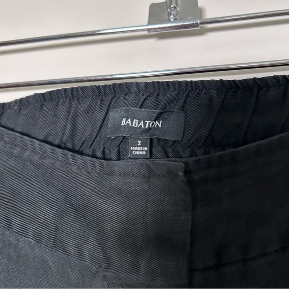 Babaton by Aritzia Soft Lyocell Trousers Relaxed Fit Lightweight Black Size 2 - Picture 8 of 8